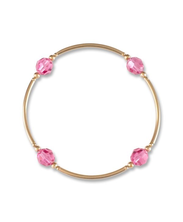 Gold-Filled October Rose Birthstone Blessing Bracelet
